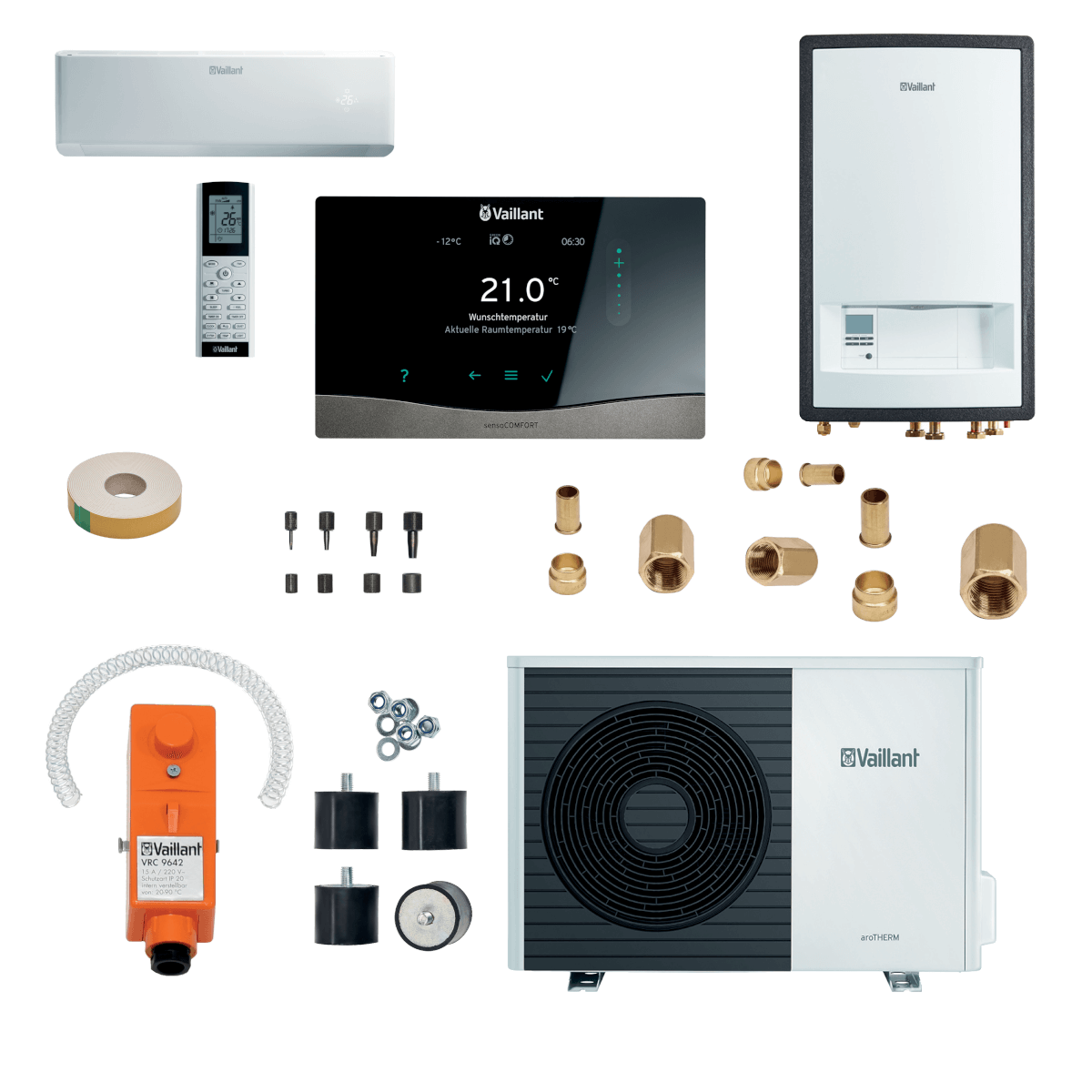 Vaillant Wärmepumpe plus Klima Split | Paket 4.0601 aroTHERM Split - GEMA Shop