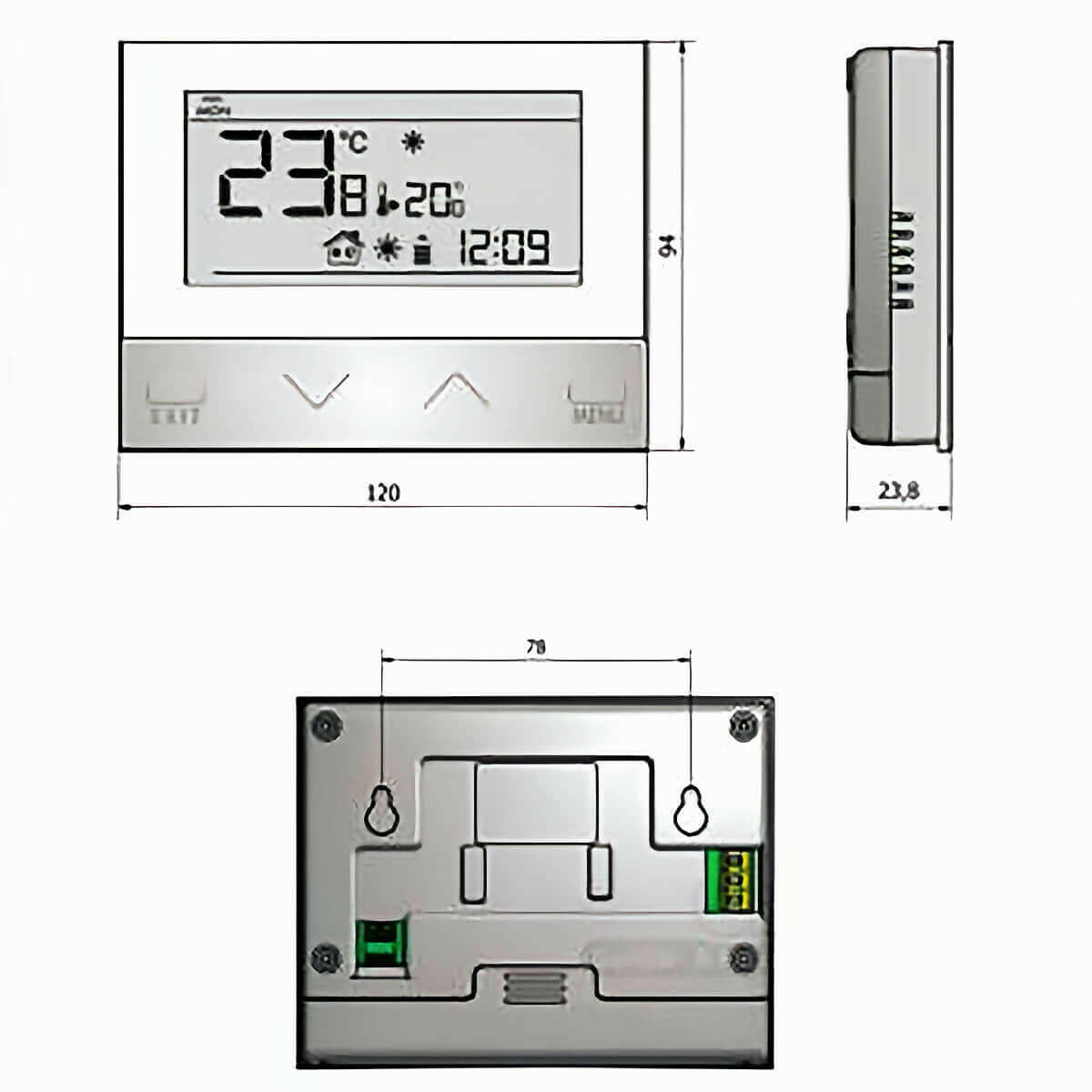 Zimmerregler Wochensteuerung mit Hintergrundbeleuchtung Aufputz - GEMA Shop