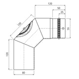 Rauchrohr für Pelletöfen.