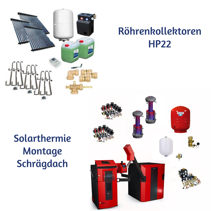🌞 Röhrenkollektoren HP22 & Heiztechnik für Solartermie Montage auf Schrägdach. Effiziente Heiz- und Solarlösungen!
