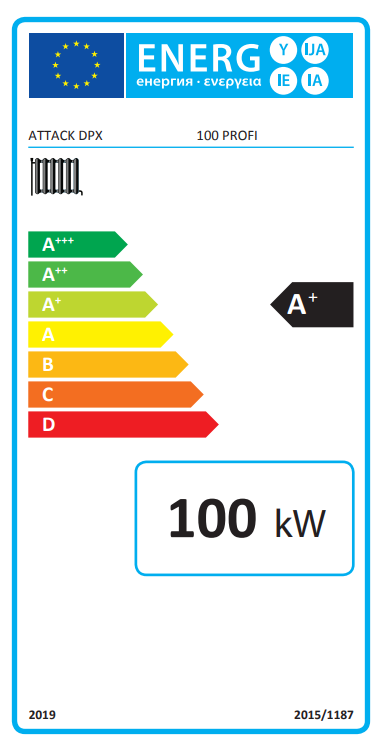 Kotol na splyňovanie dreva Attack DPX 100 Profi 100 kW na kusové drevo