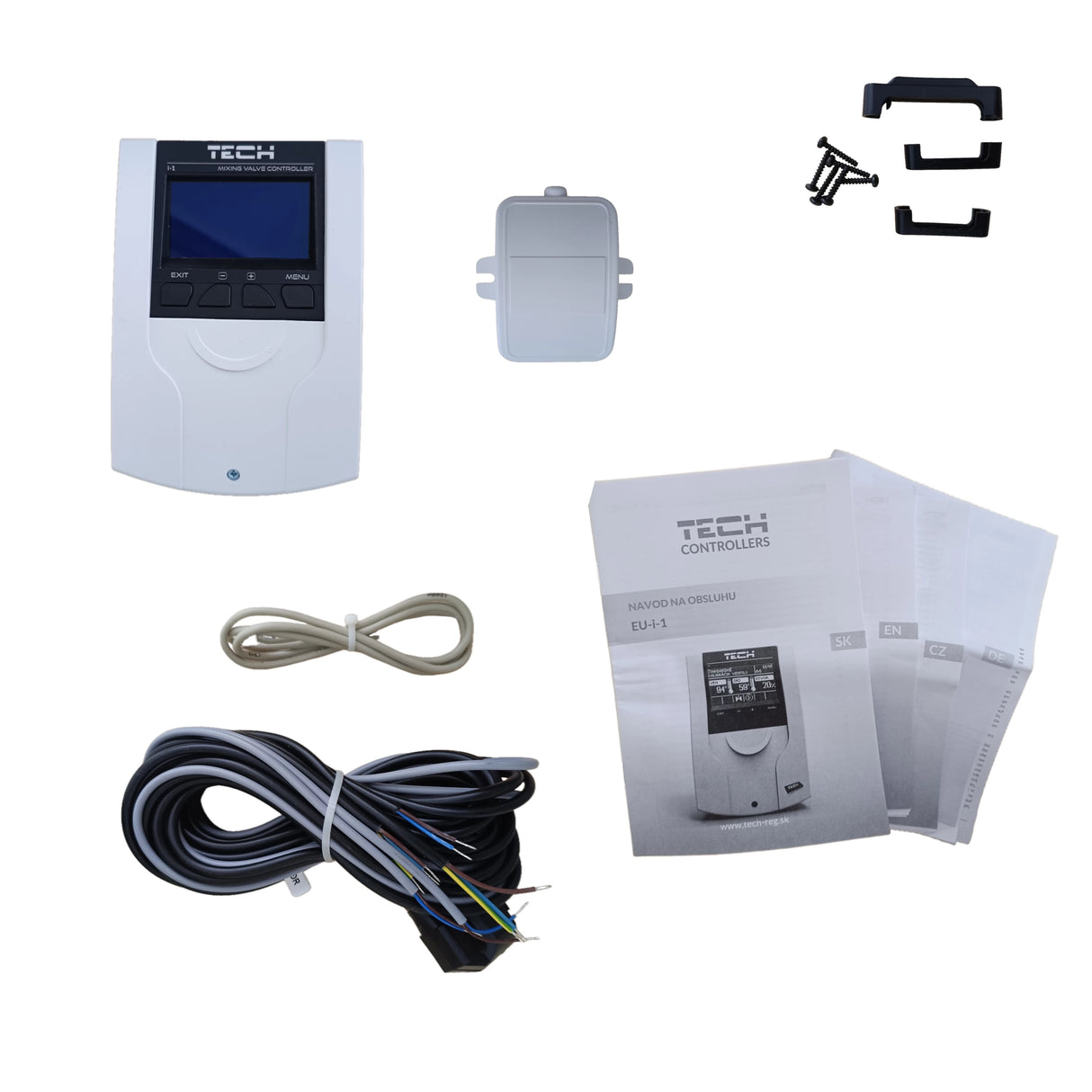 TECH EU-i-1 maišymo vožtuvo valdiklis 3/4 krypčių - šildymo kreivė ir grąžinimo apsauga
