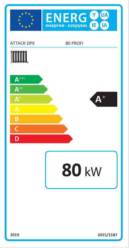 Medienos dujinimo katilas Attack DPX 80 Profi 80 kW
