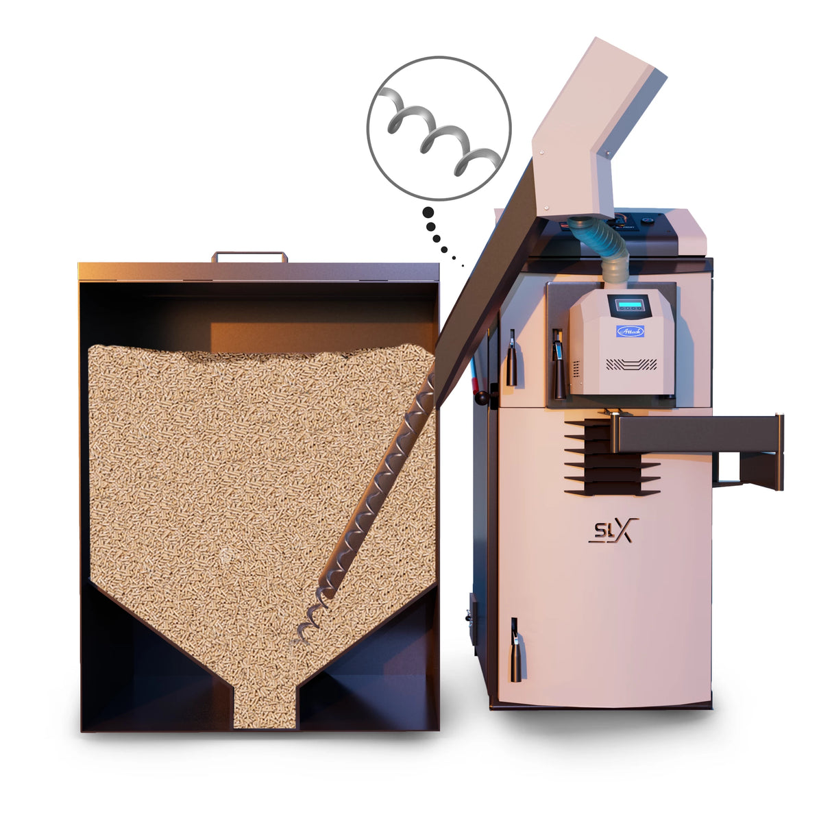 Attack SLX Combi 25 kW kombinirani kotel na drva in pelete – učinkovitost