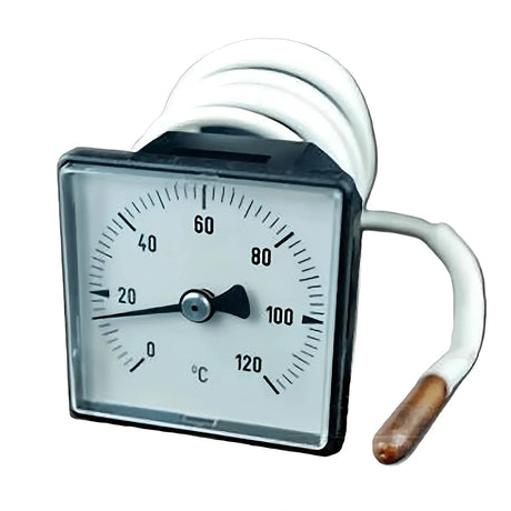 Analoges Thermometer Defro quadratisch für Kesseltemperaturmessung - GEMA Shop