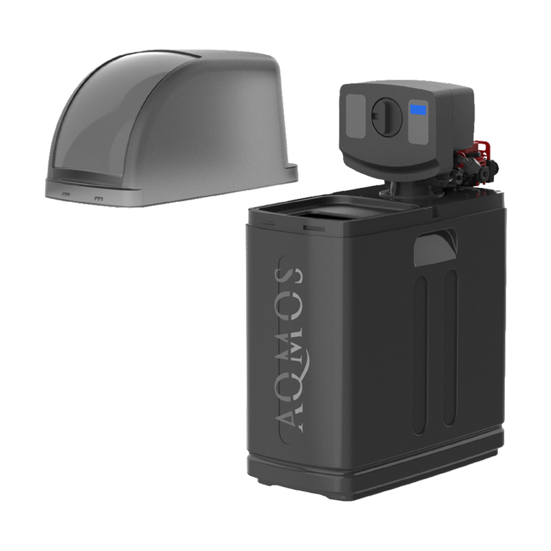 Zariadenie na zmäkčovanie vody AQMOS R2D2-72 Black Edition set so spätným preplachovacím filtrom, pripojovacou sadou a montážnym blokom