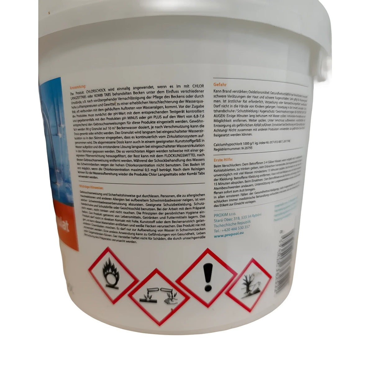 Chlor Schock Granulat schnelllöslich.