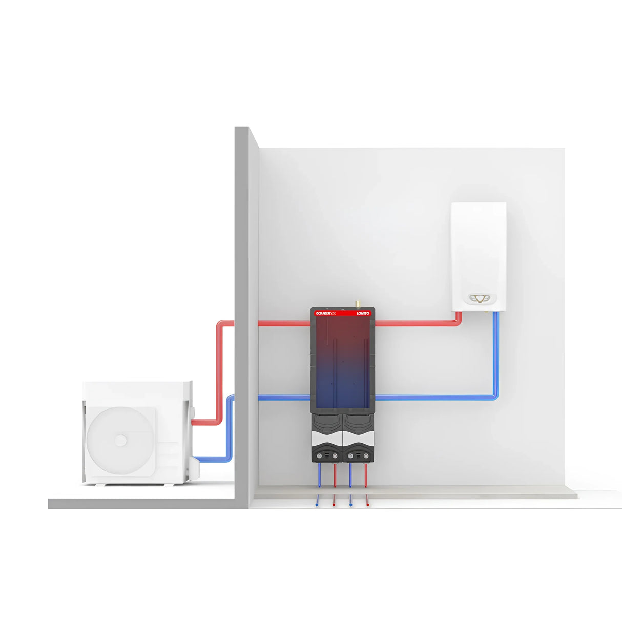 Mini Wärmepumpenspeicher Wandspeicher 50 Liter.