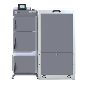 Graue und weiße Industrieofen für effiziente Heizungsanwendung im Produkt Pelletekessel Defro Komfort Ekopell 14 kW