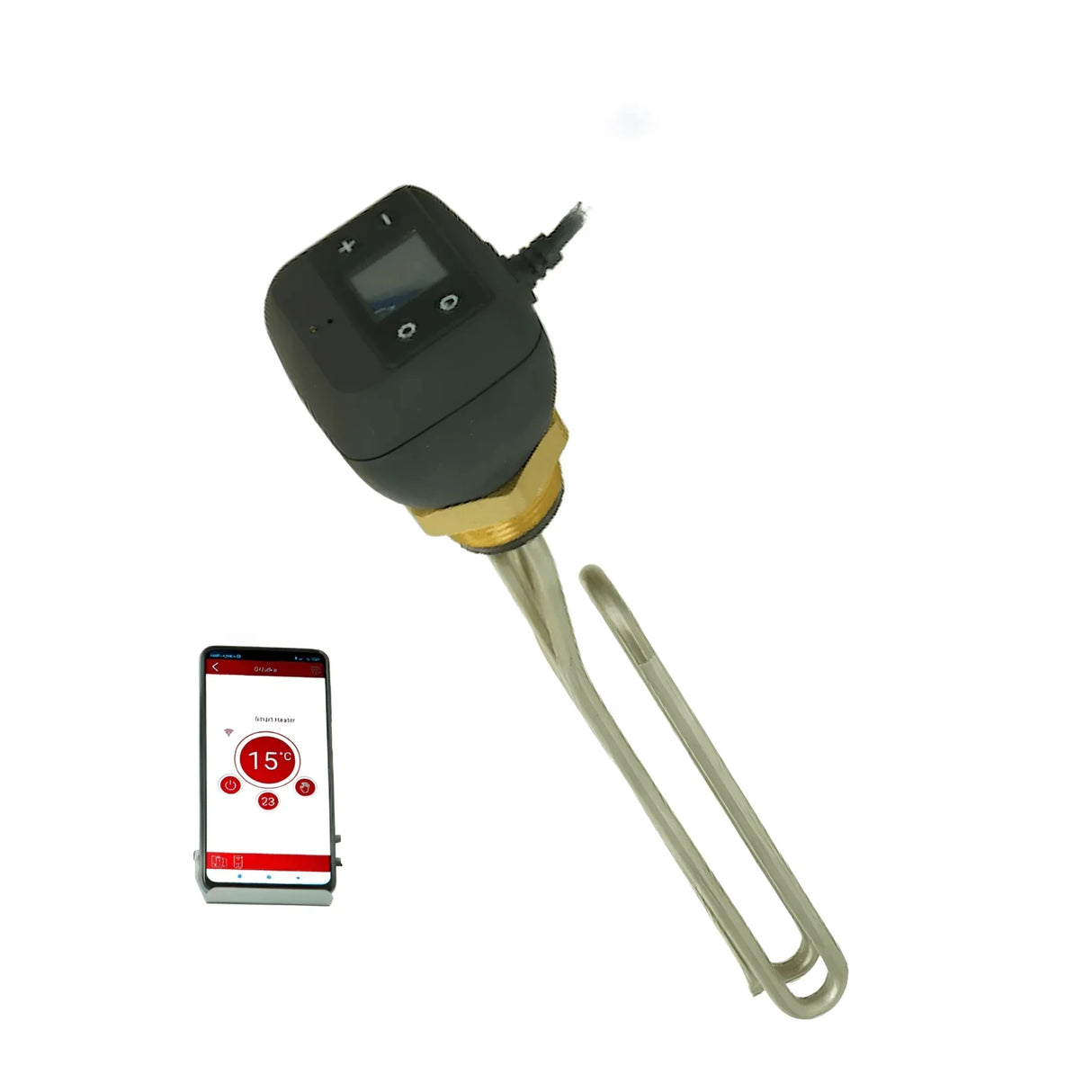 Elektroheizstab Einschraubheizkörper 1,5 - 3kW mit App - Steuerung - GEMA Shop