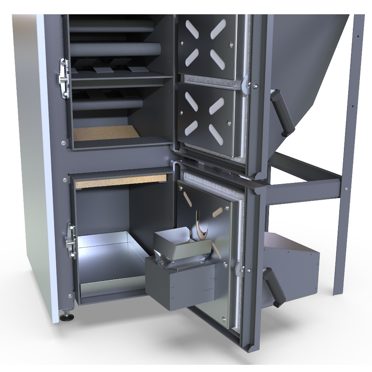 Industrieller Metallofen für effiziente Heizung im Pelletkessel NEXTPELL+ 20 kW