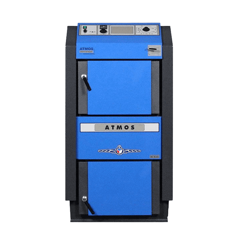 Holzvergaser Atmos GSE Serie 19 kW - Effizient Heizen mit Touch - Regelung 🌲🔥 - GEMA Shop