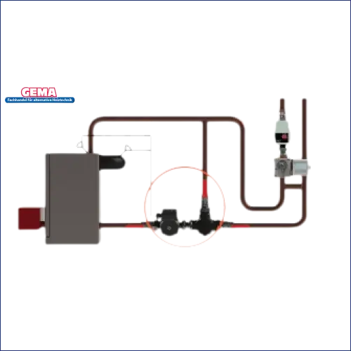 Circulationspumpe und Mischer für Laddomat 11-30 Rücklaufanhebung 63°C