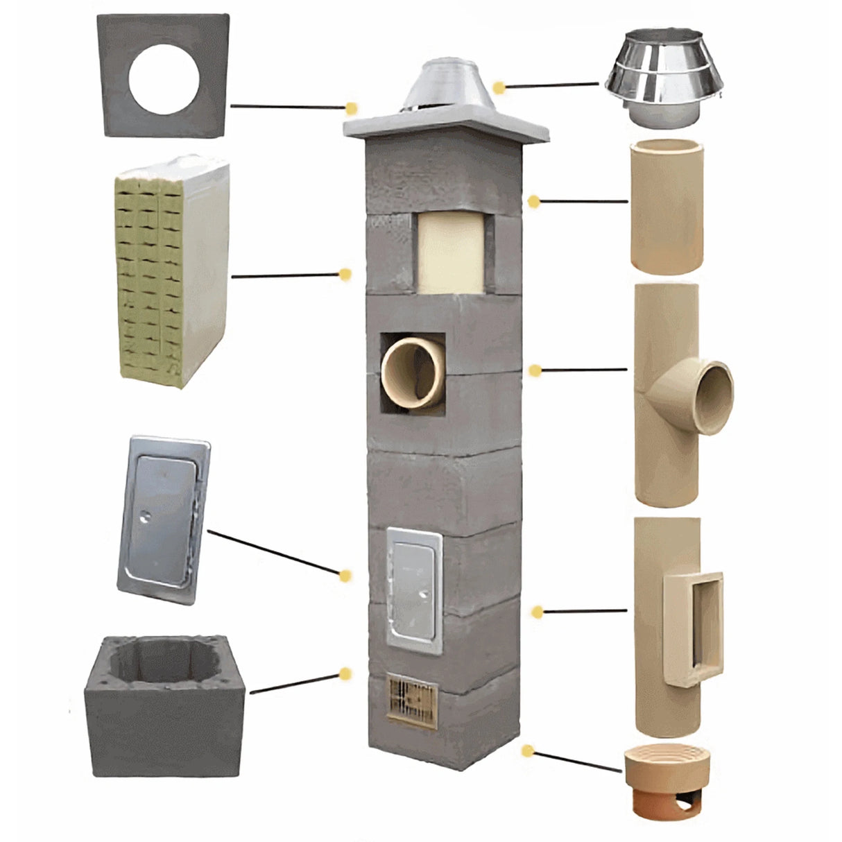 Niko Schornstein DN200 massiv - GEMA Shop