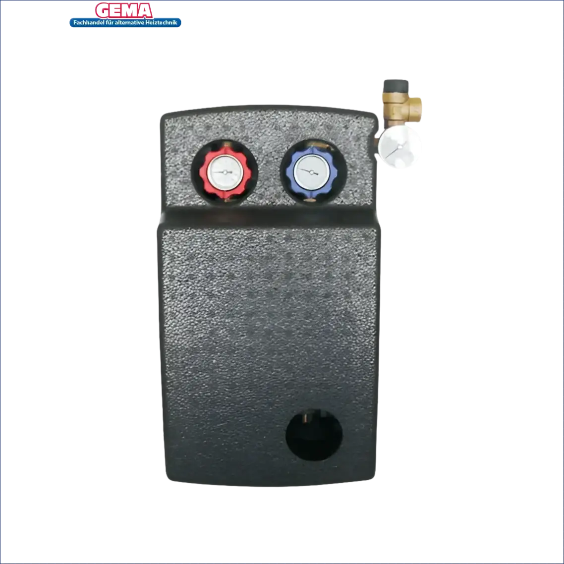 Schwarze rechteckige Wassersteuerungseinheit für Solarpaket Flachkollektoren AMX2.85