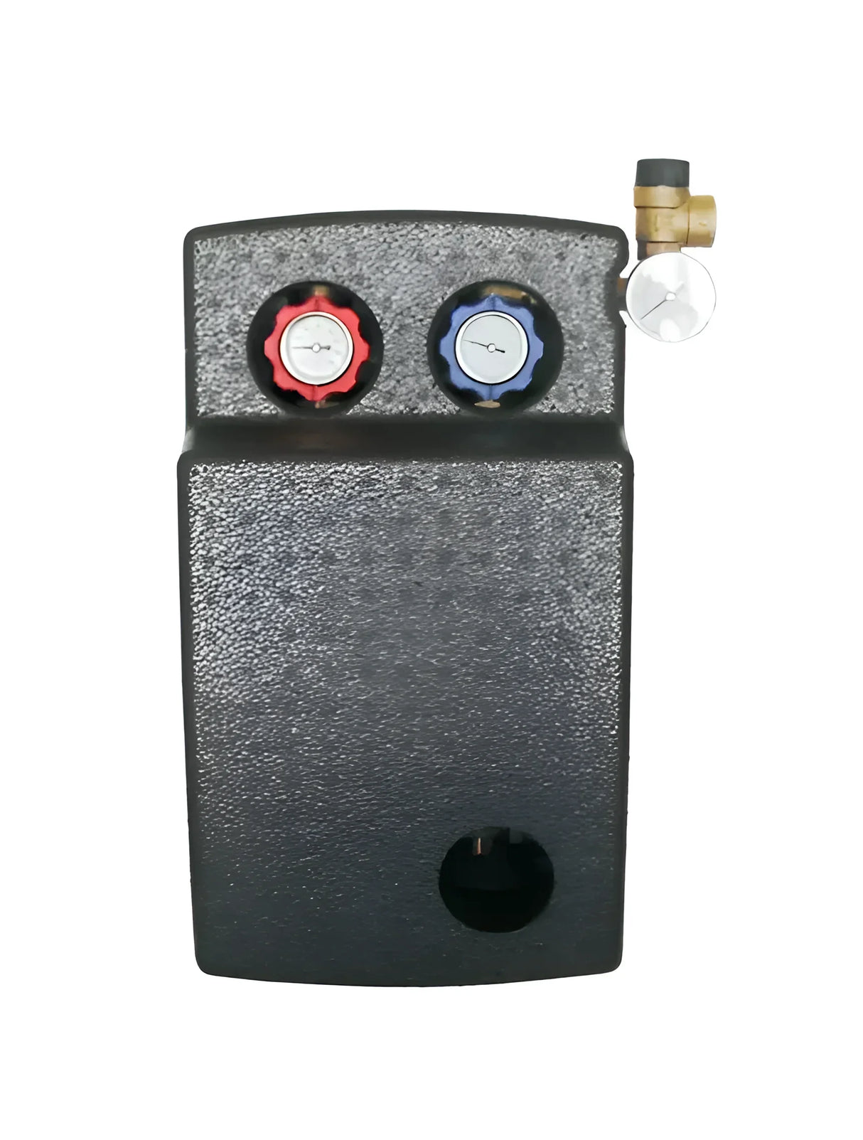 Thermische Einheit mit roten und blauen Reglern für warmes Wasser ⚡️ im Solarpaket HP22 💧