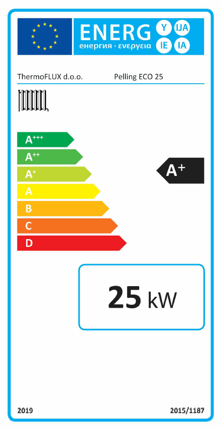 ThermoFlux Pelling ECO 25 kW Pelletkessel mit 135 kg Pelletbehälter - GEMA Shop