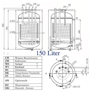 Warmwasserspeicher |Trinkwasserspeicher | Brauchwasserspeicher 100L - 180L - GEMA Shop