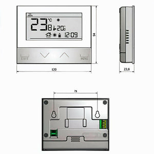 Zimmerregler Wochensteuerung mit Hintergrundbeleuchtung Aufputz - GEMA Shop