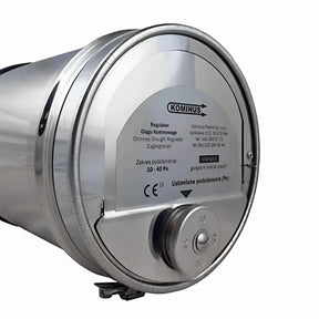 Zugbegrenzer Edelstahl Universal mit Rauchrohradapter und Dichtlippe 120 - 200mm - GEMA Shop